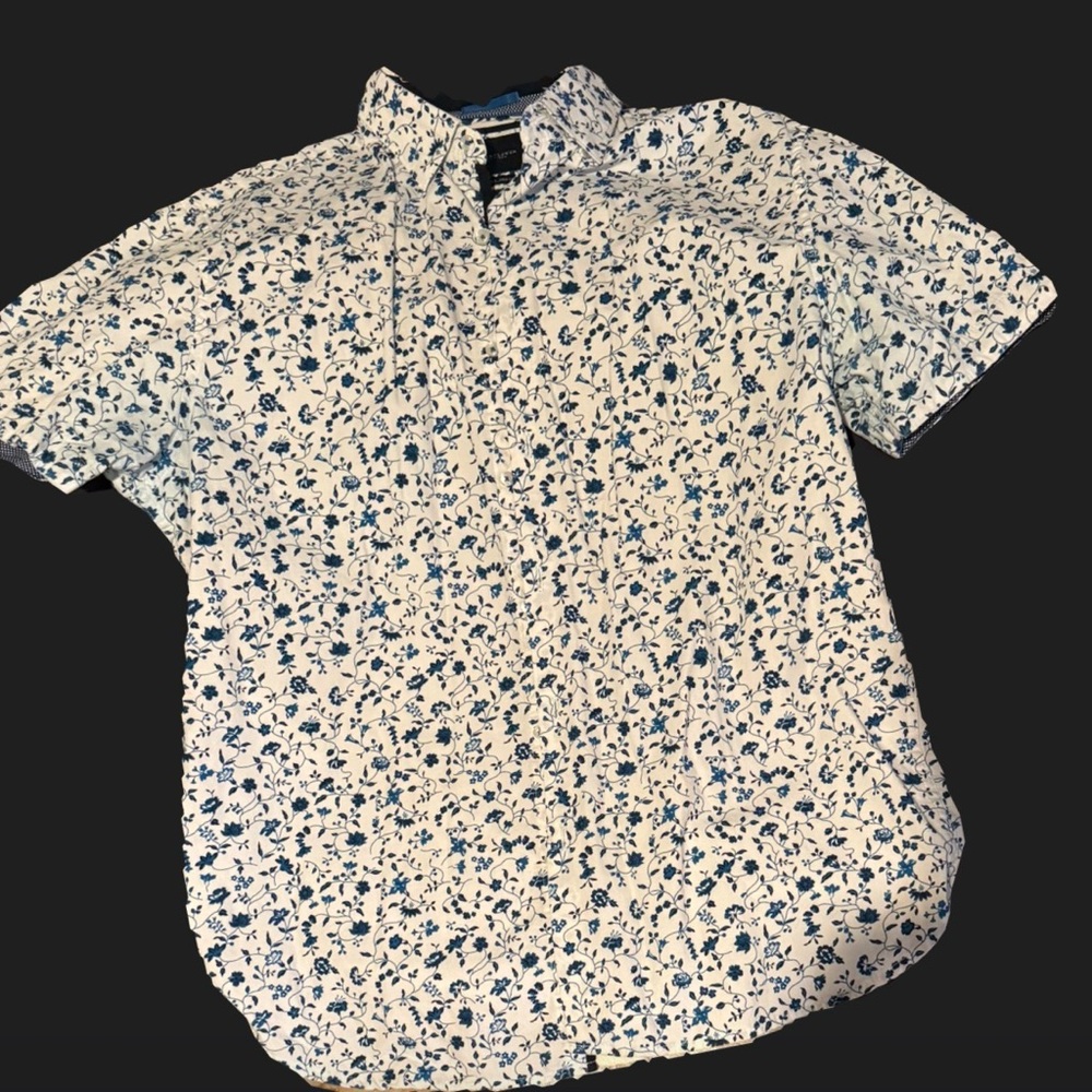 Denim & Flower Blue Floral Casual Shirt